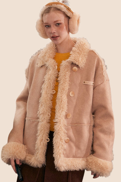 Thickened Retro Fur Collar Jacket