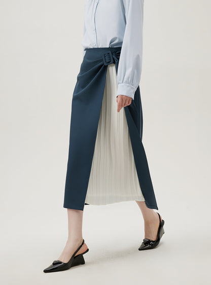 Accordion A-Line Long Skirt