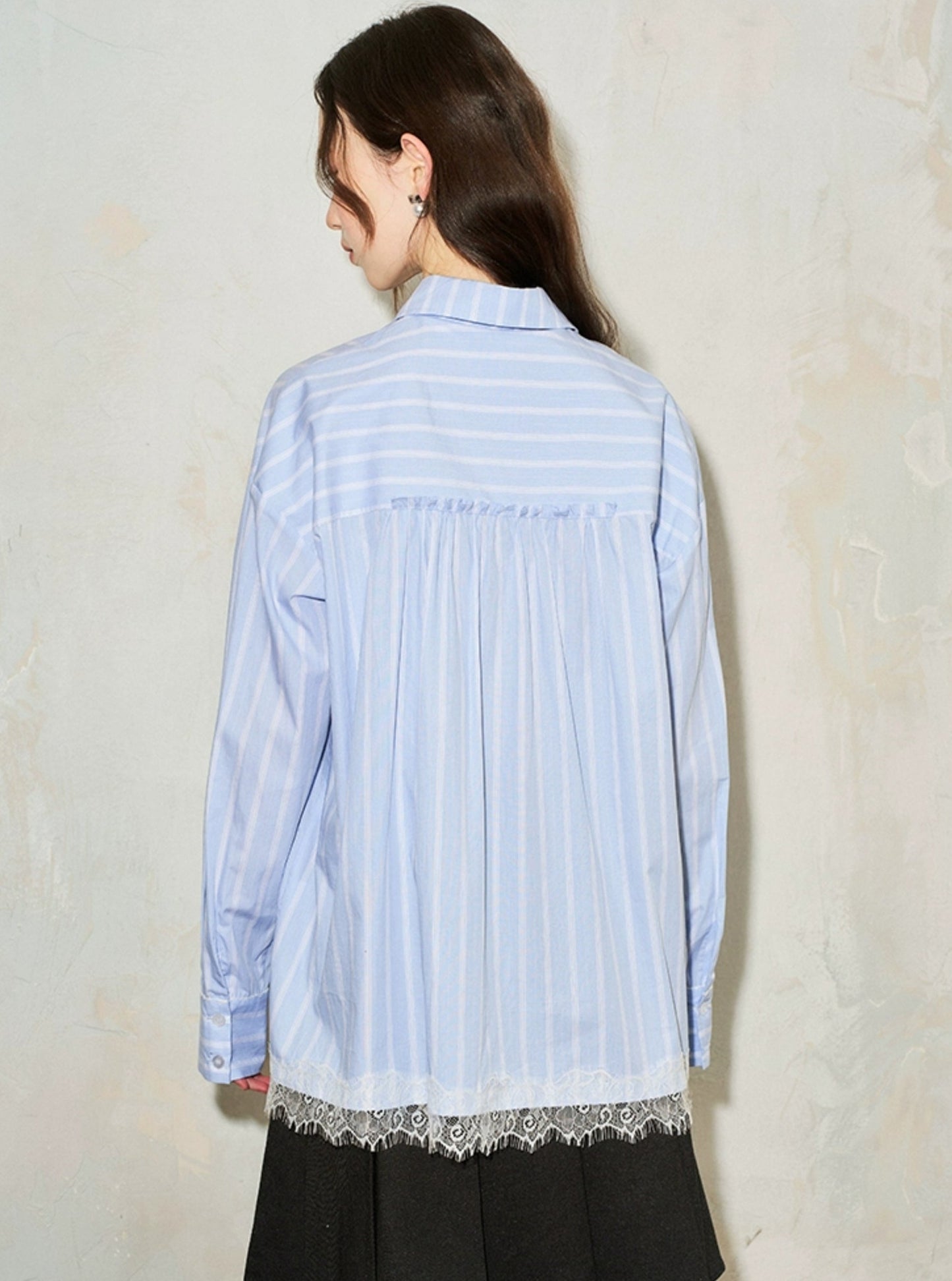 Striped Lace Gentle Shirt