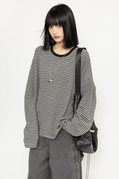 Simple Striped Long Sleeve T-Shirt