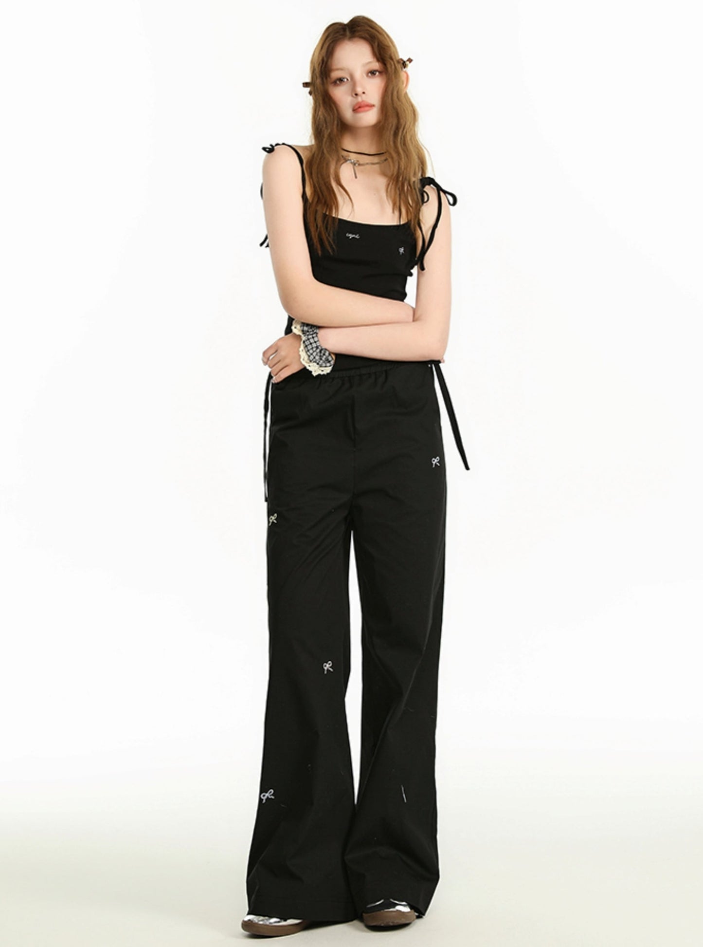 Vintage Fun High Waist Bow Pants