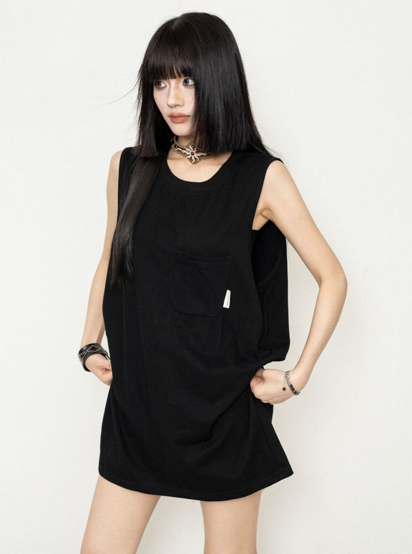 Simple Loose Casual Vest T-Shirt