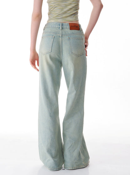 Slim Flared Straight Leg Jeans Pants