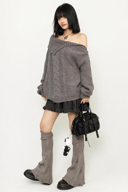 Multi-Way Loose Knit Sweater