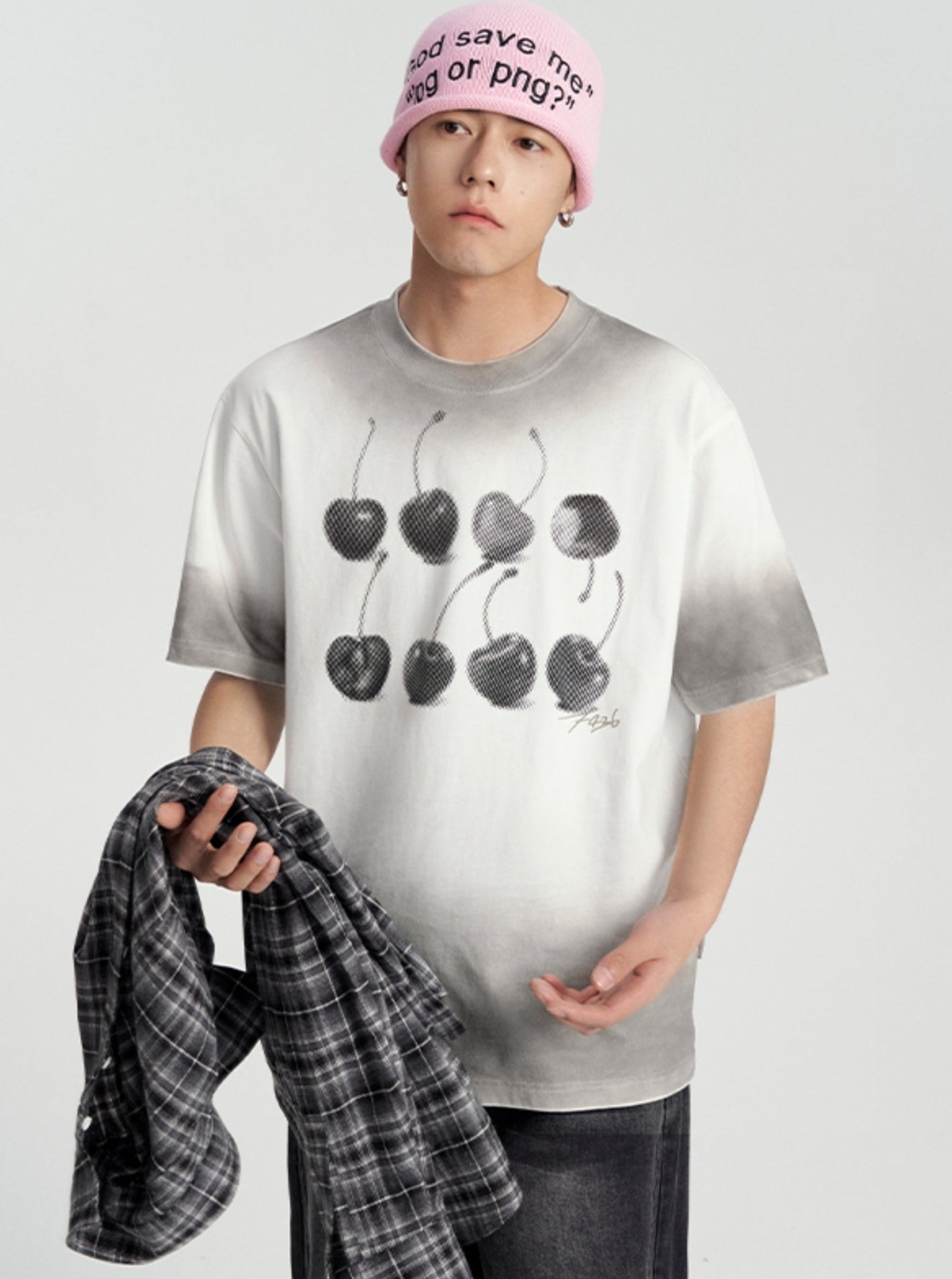 Loose Gradient Cherry T-Shirt