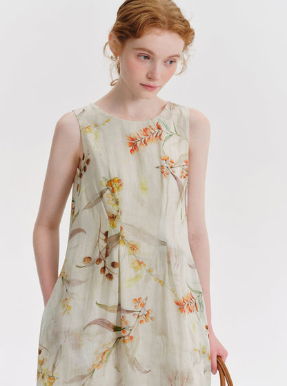 Botanical Print Dress