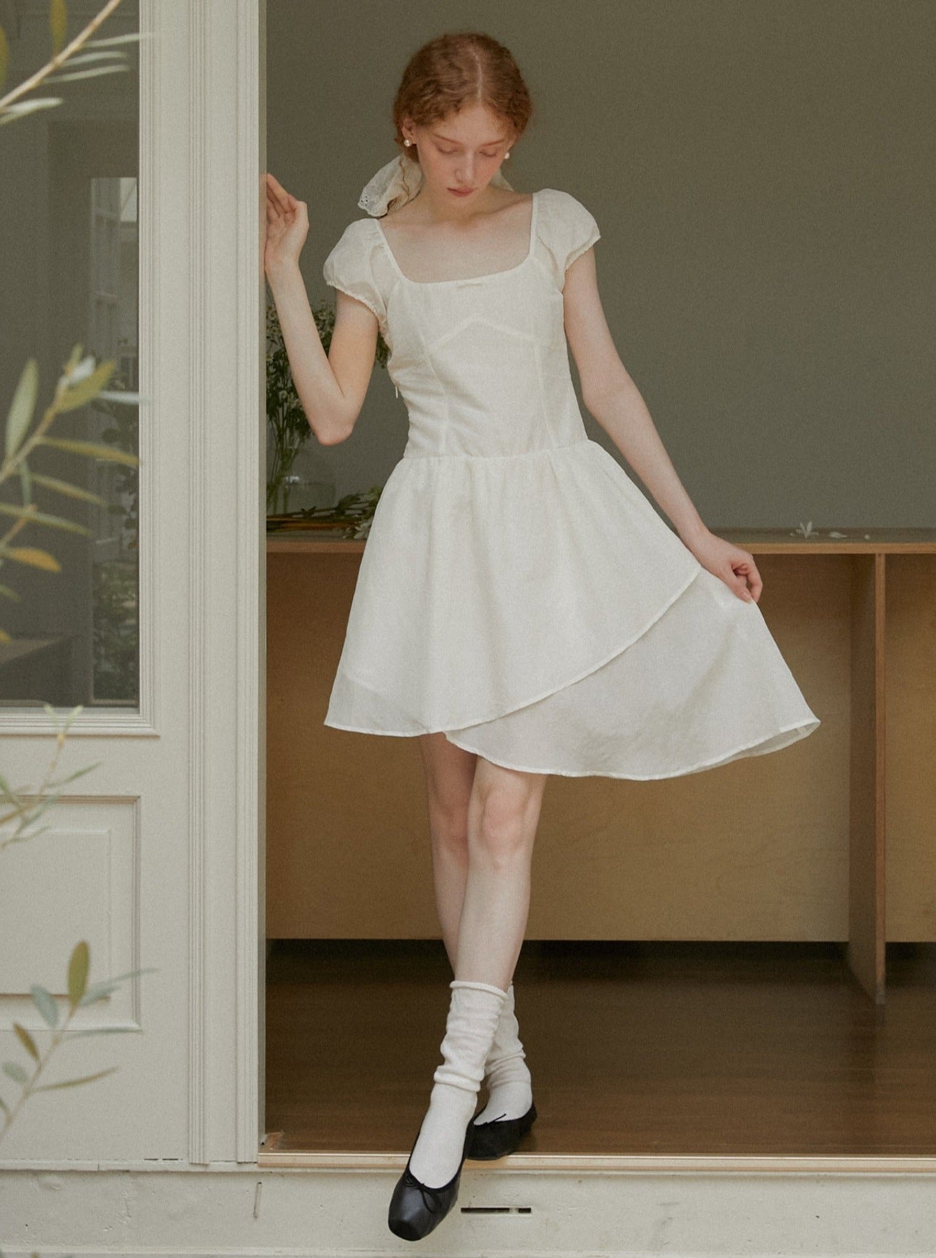 Vintage Linen Midi Dress