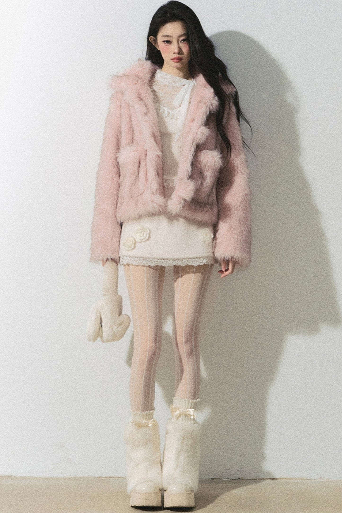 Cherry Blossom Mohair Cozy Jacket