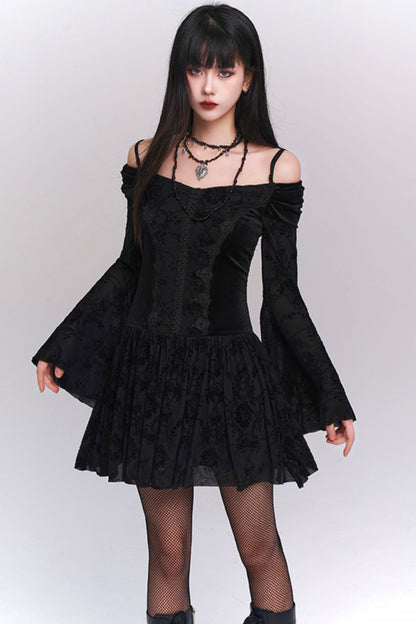 Halloween Gothic Shoulder Dress