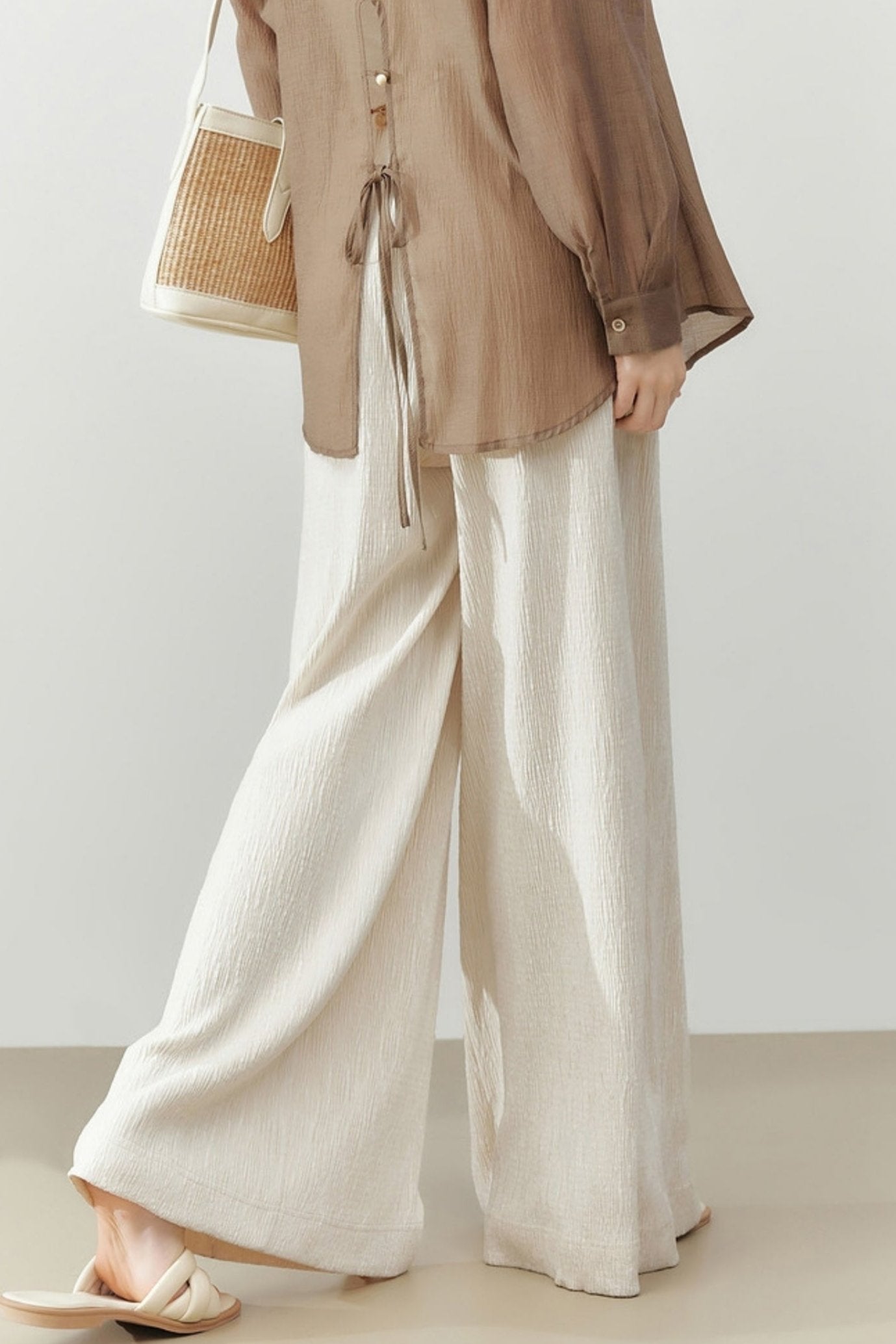 Loose Wide-Leg Mopping Pants