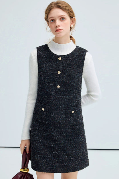 Heisenberg Romance French Style Wool Dress