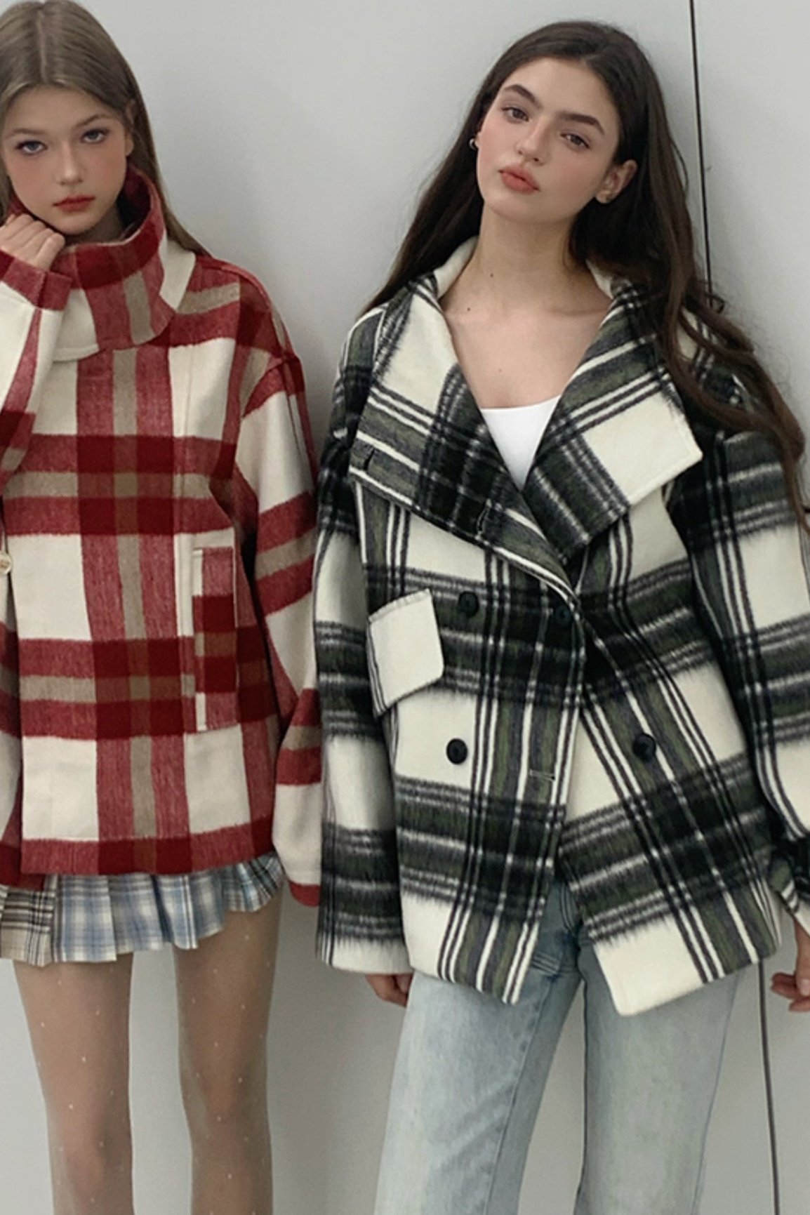 Forest Plaid Woolen Jacket