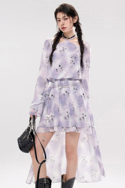 Smokey Purple Layer Dress Set Up