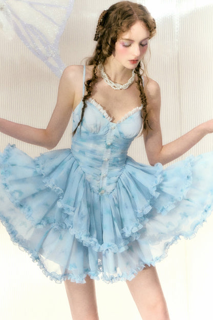 Dreamy Blue Butterfly Sundress