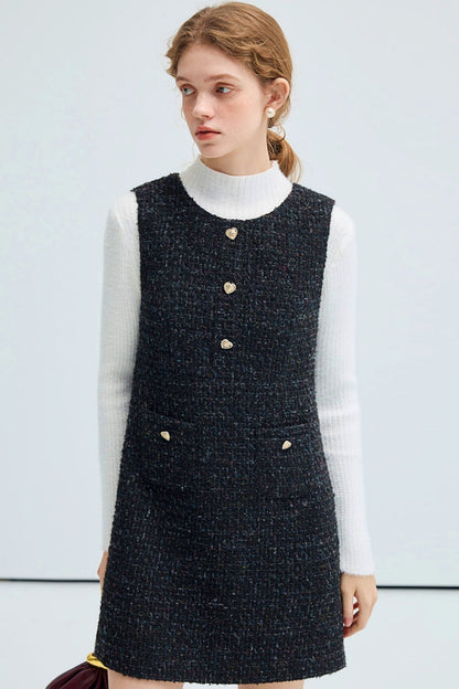 Heisenberg Romance French Style Wool Dress