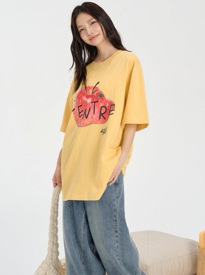 Loose Fit Melt Apple T-Shirt