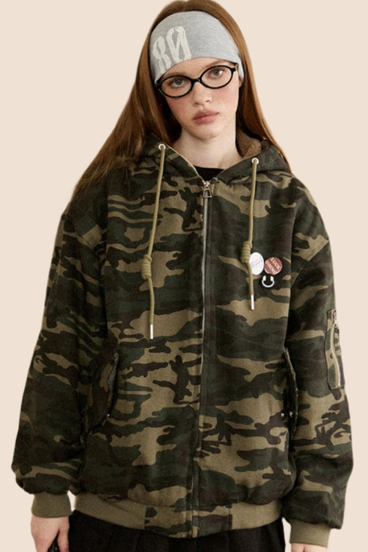 Retro Camouflage Lambswool Jacket