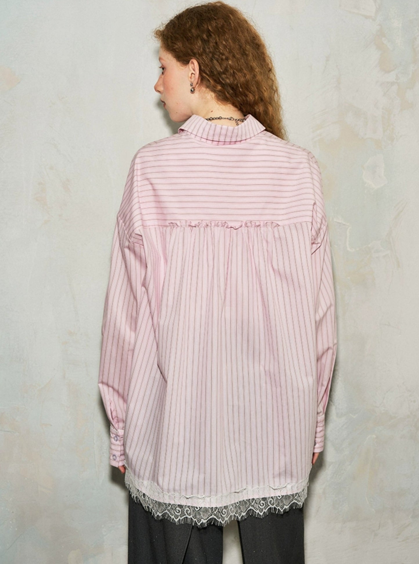 Striped Lace Gentle Shirt