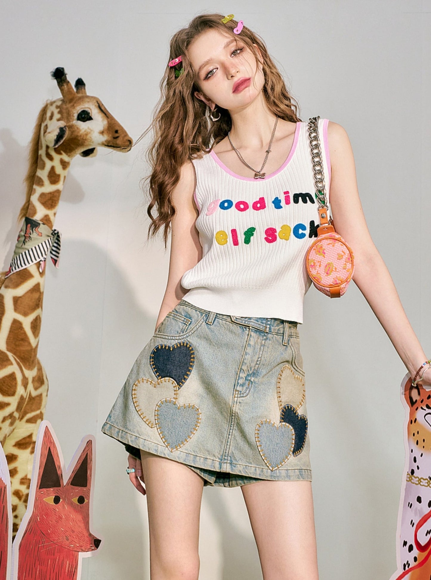 Letter Print Cool Silk Vest Top