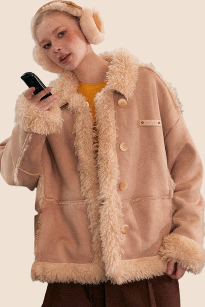 Thickened Retro Fur Collar Jacket