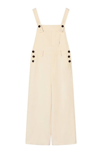 Solid Color Soft Heart Overalls Pants