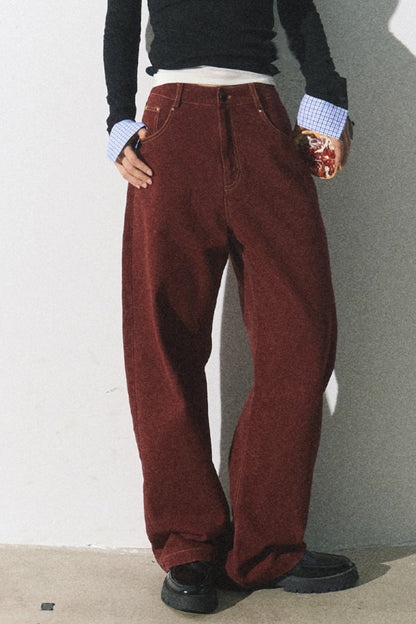 Wind Ancola Red Wash Casual Pants