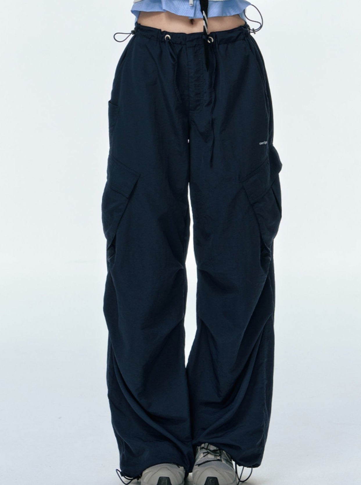 Loose Drawstring Pocket Athleisure Pants