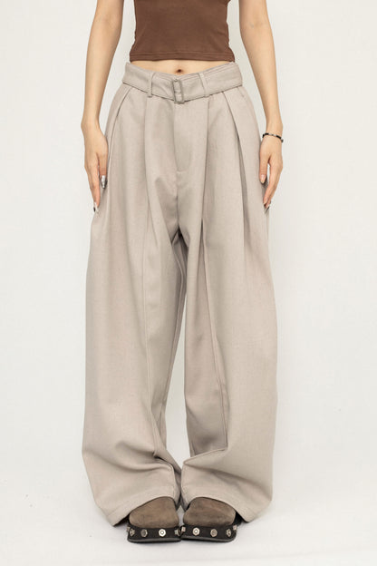 Unisex Retro Wide-Leg Suit Pants