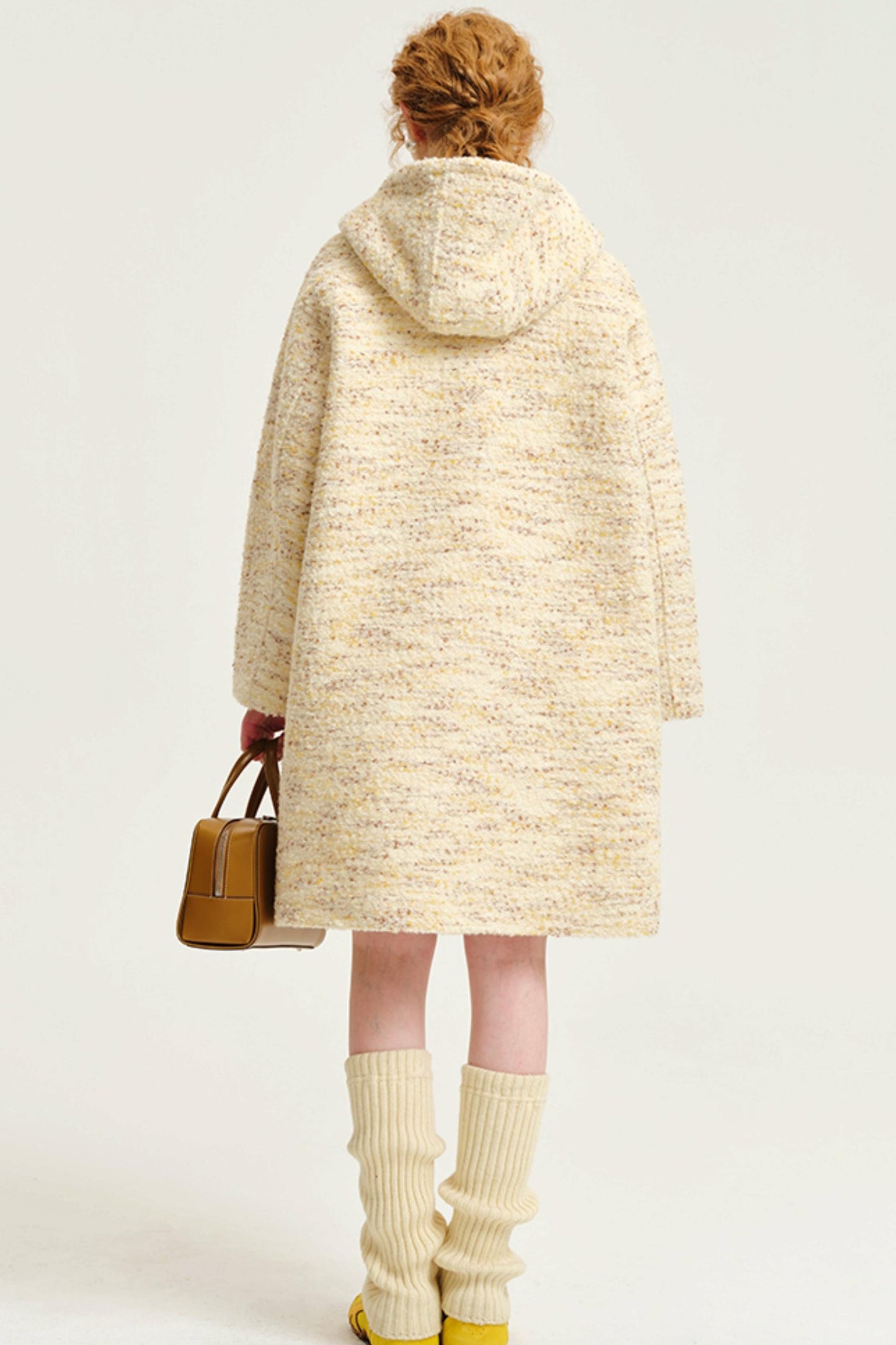 Variegated Tweed Midi Coat