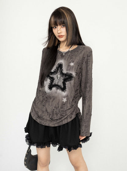 Loose Design Long Sleeve Top