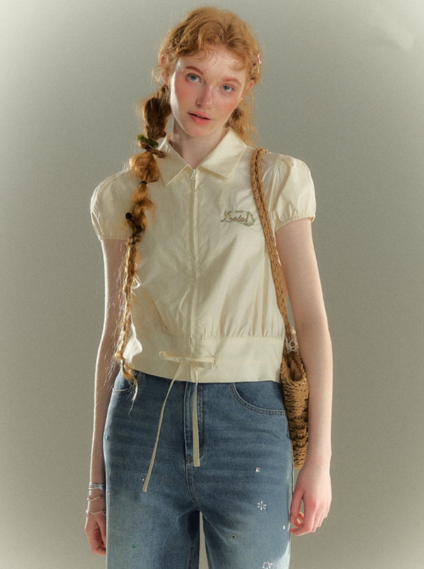 Colorful Flower Embroidery Shirt