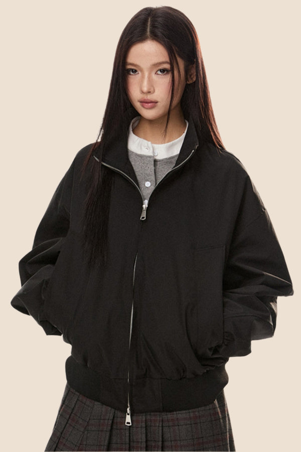 Stand Collar Aviator Jacket