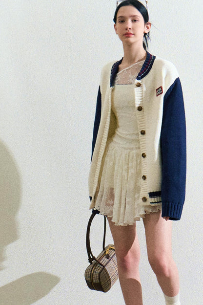 Logo Label Baseball Loose Jacket