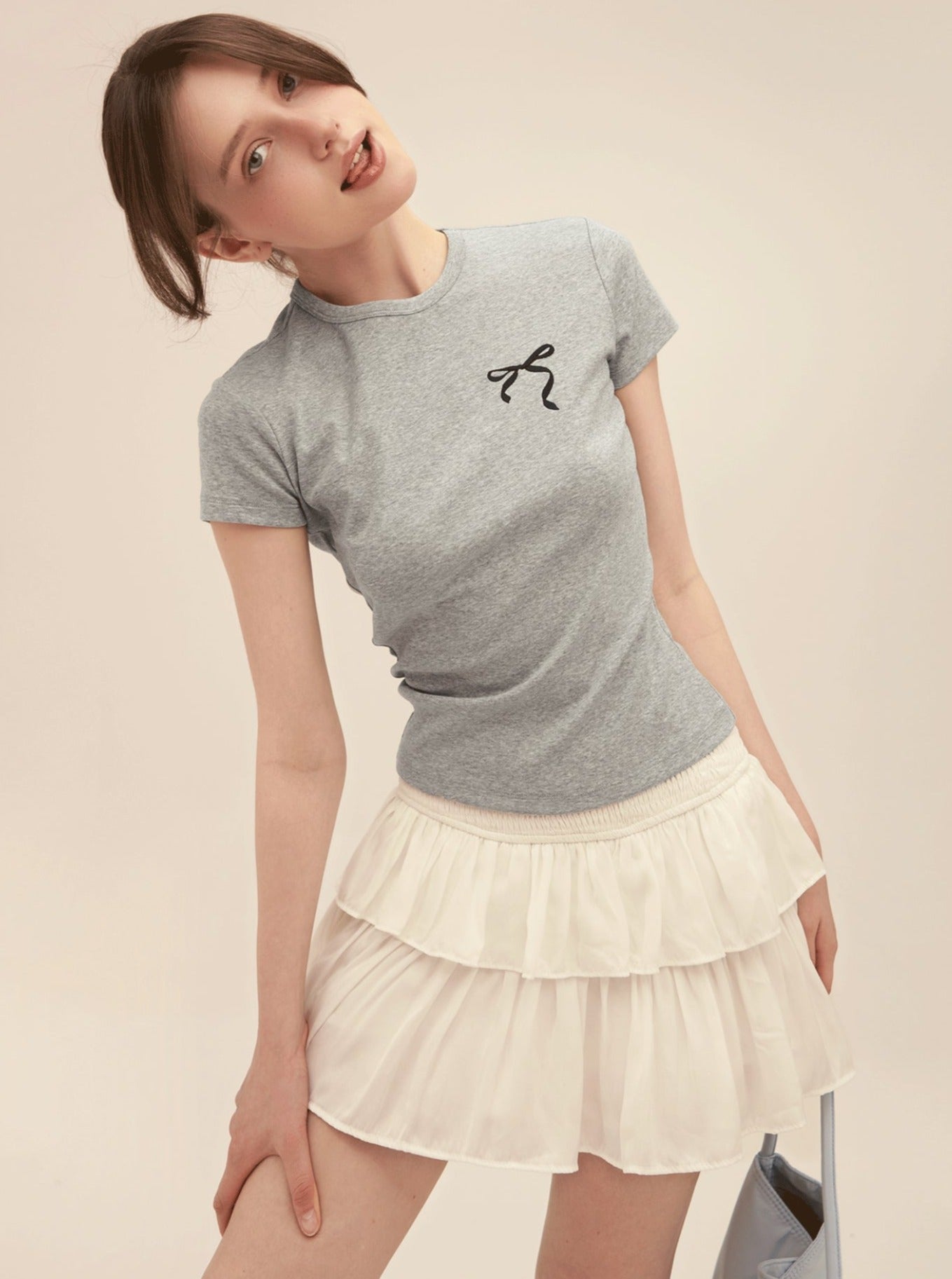 Vintage T-shirt And Shorts Pants With Skirt Set-Up