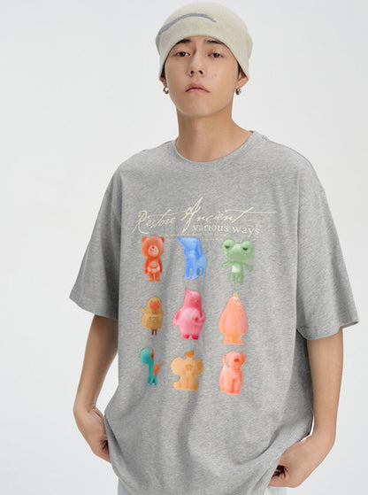 Sommer Bunte Gummis T-Shirt