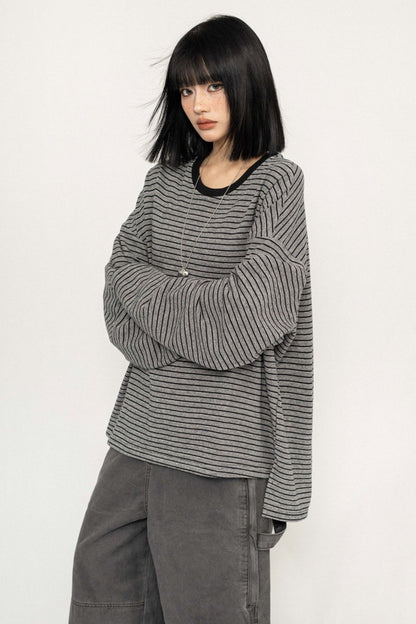 Simple Striped Long Sleeve T-Shirt