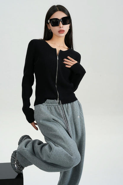 Long Sleeve Slim Fit Knit Sweater