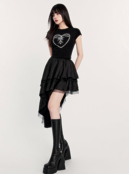 Dark Muse Heart Print T-Shirt