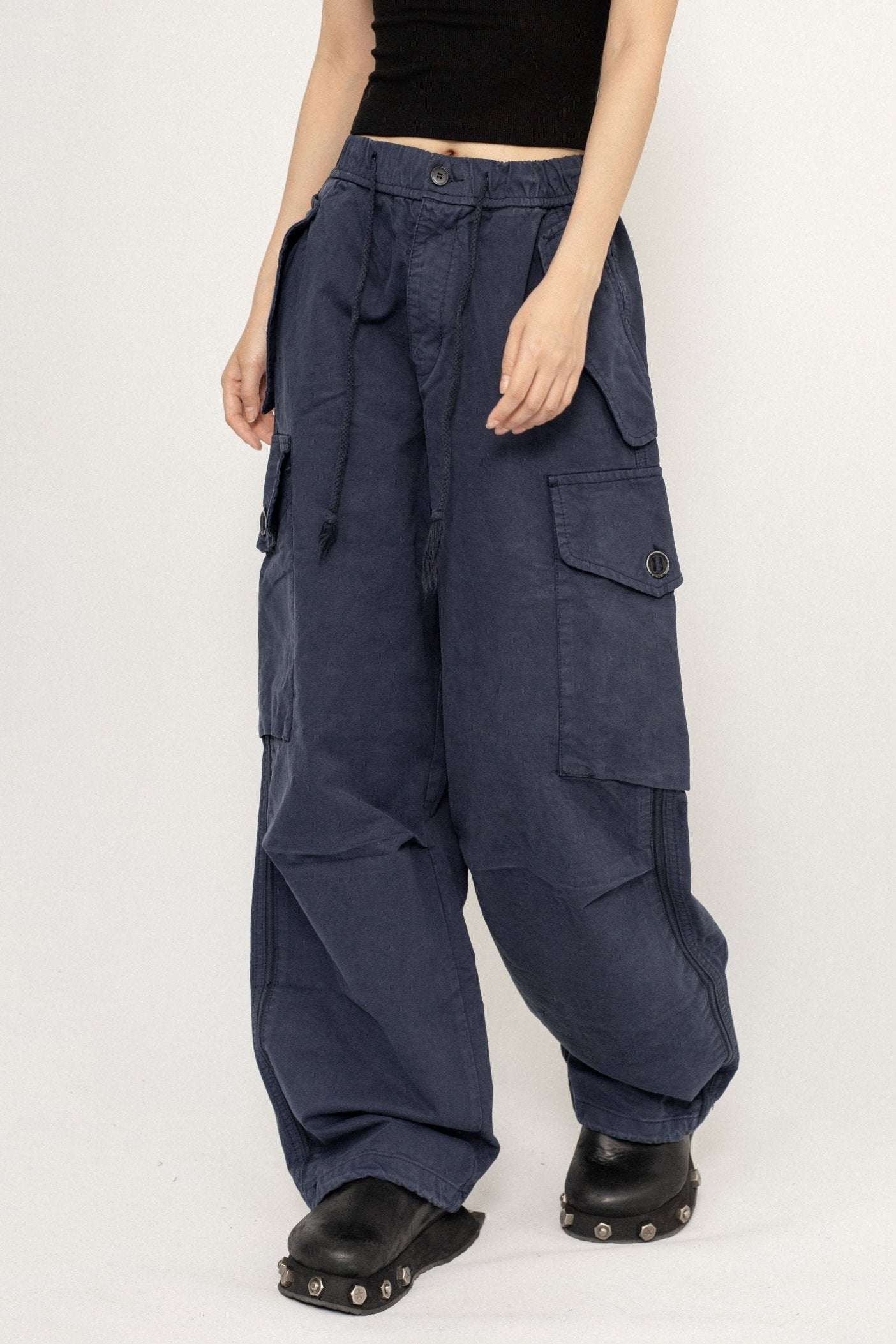 Loose Drap Cargo Paratrooper Pants