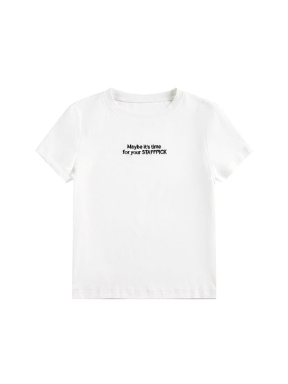 Alphabet Print Crop Top