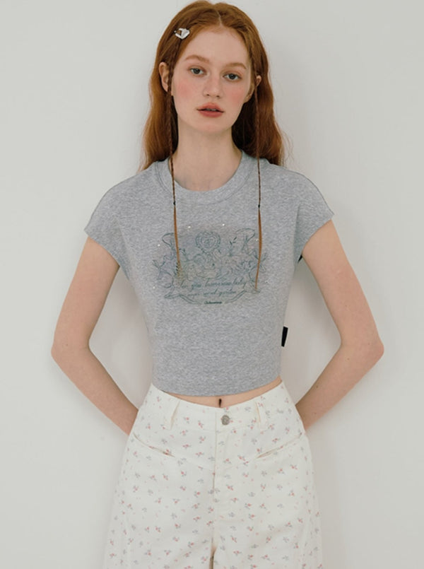 Diamond Print Short Sleeve T-shirt