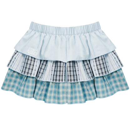 Retro Plaid High-Waisted Skirt