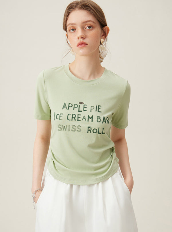 Alphabet Crew Knit Top