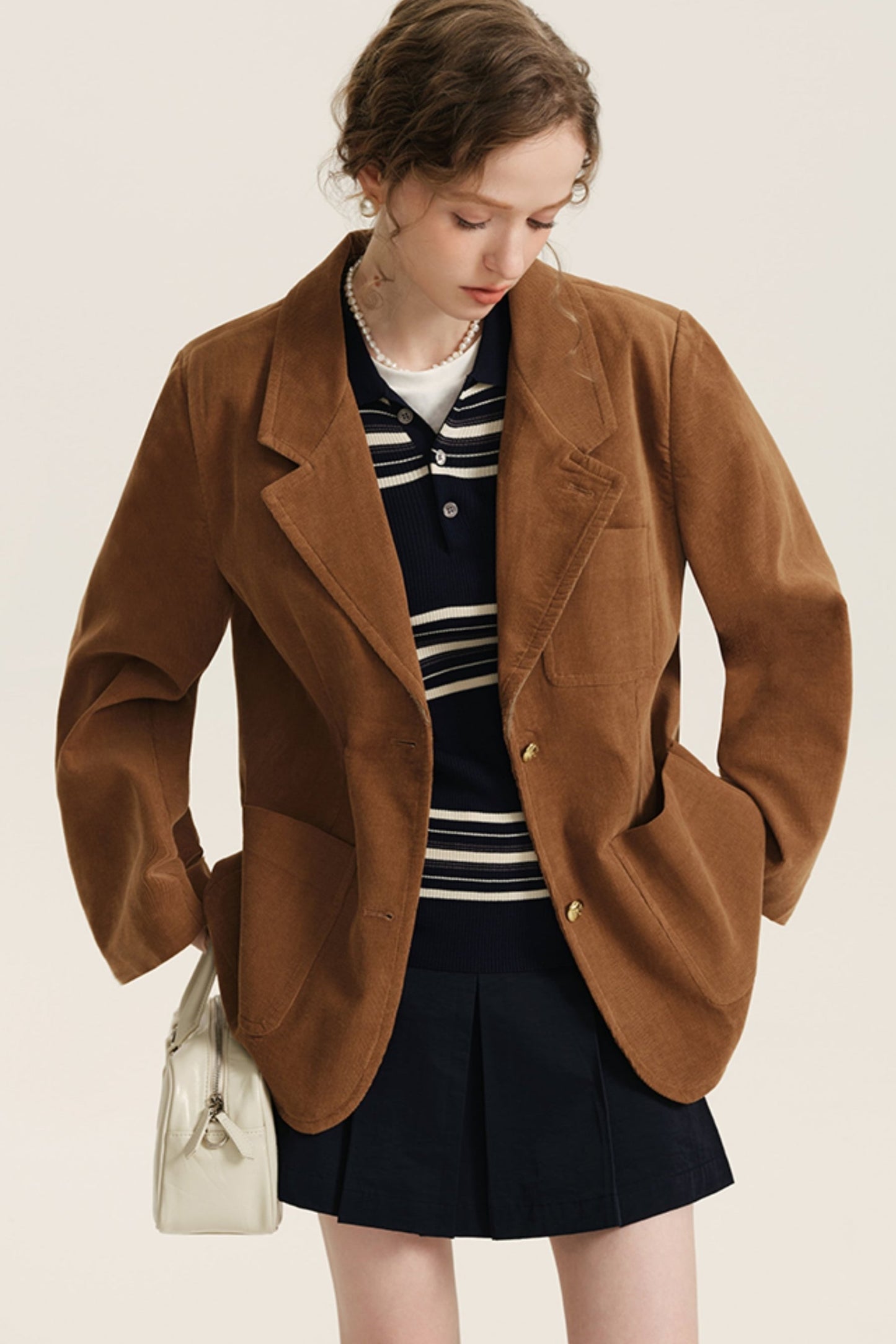 High-End Corduroy Blazer