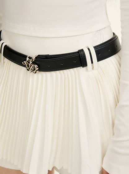 PU leather versatile metal buckle belt