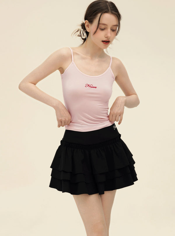 Vintage Polka Dot Slim Camisole Top Set