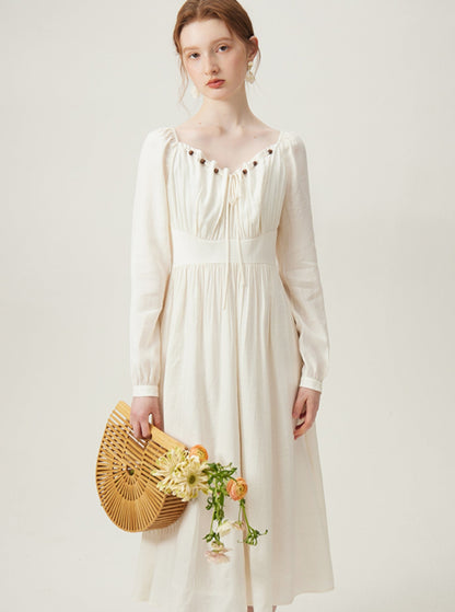 French Temperament Mint Floral Dress