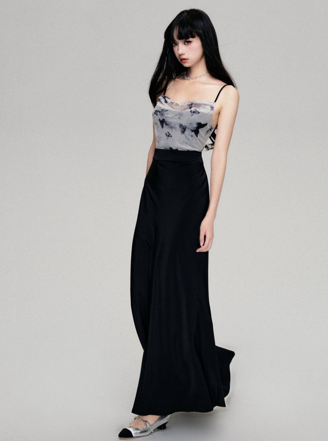Butterfly print slip dress main image 1