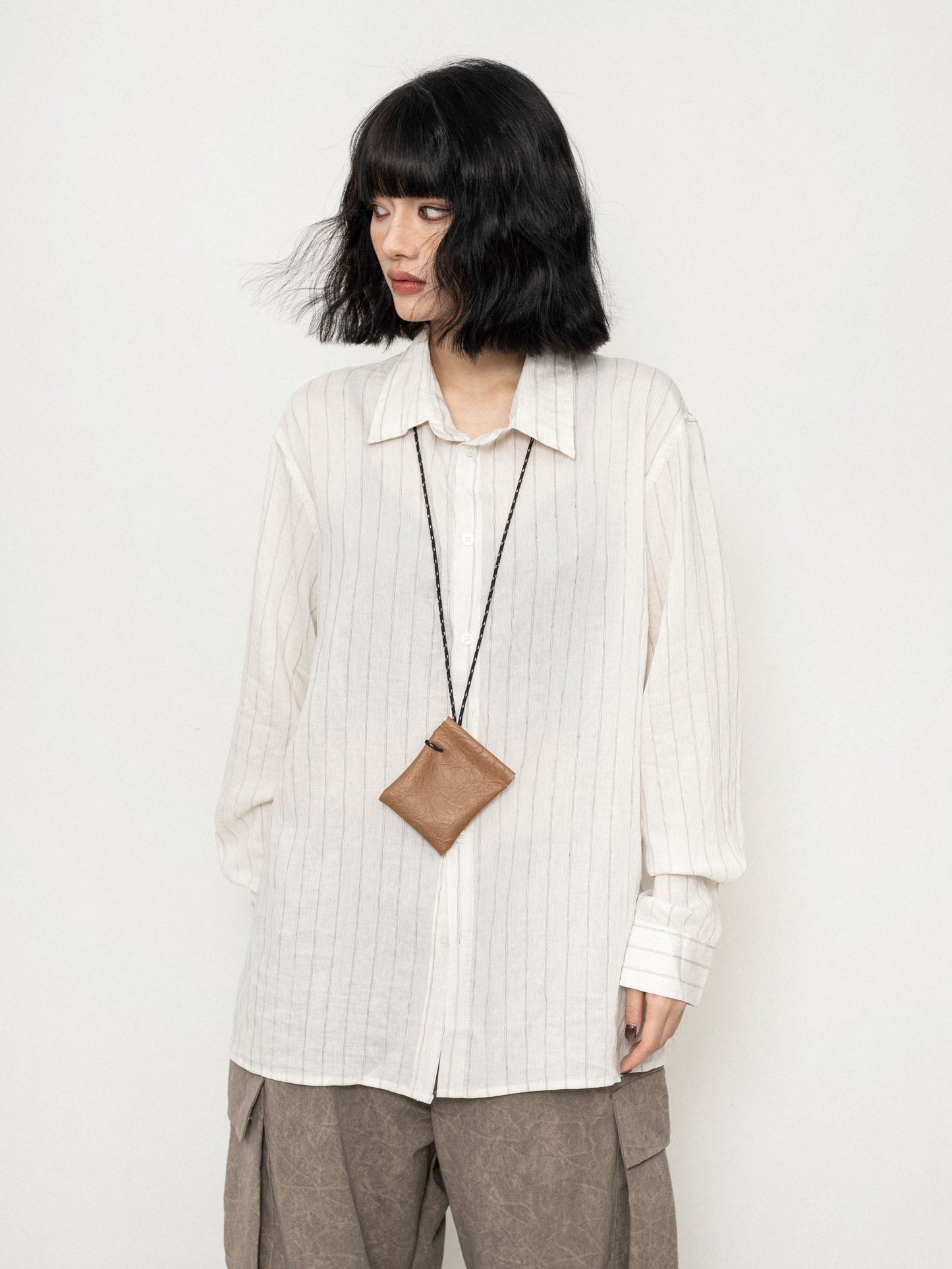 Japanese Simple Thin Striped Top