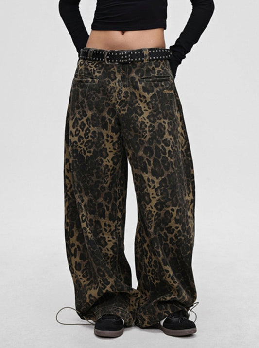 Maillard Leopard Print Hip Hop Pants